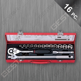 1/2" Dr. Juego de Dado Métrico 16 Pc.