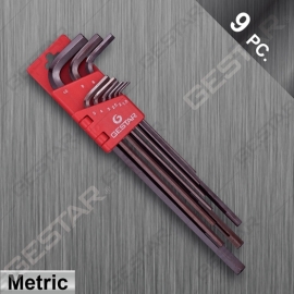 Juego de Llave Extra Larga Hex Métrica 9 Pc.