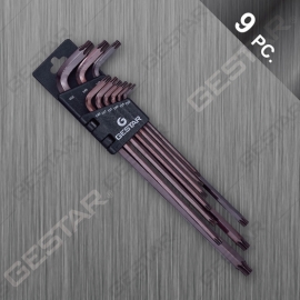 Juego de Llave TORX® Extra Larga con Pureba de Maripulación 9 Pc. 