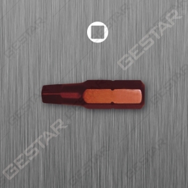 Bit Intercambiable 1/4" Hex x 25 mm L, Cuadrado