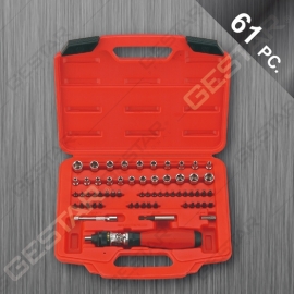 Juego de 1/4" Dado y Bit 61 Pc.