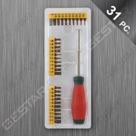 Juego de Bit y Destornillador 31 Pc.