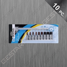 1/2" Dr. Juego de Bit Dado Hex en Porta 10 Pc.