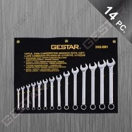 Juego de Llave Combinación Delgada 14 Pc. Métrico