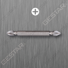 Bit Potente con Punta Doble 1/4" Hex x 75 mm L, Phillips